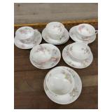 6- Haviland Limoges tea cups and saucer