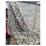 Rabbit fur style throw blanket