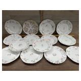 14 Various Haviland salad plates
