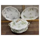 Haviland Casserole dish and 2 plates