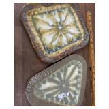 GE USA pottery decorator trays
