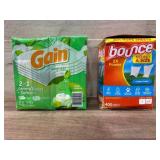 Gain and Bounce Dryer Sheets Combo