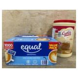 Equal Sweetener Pack and Coffee-mate Creamer