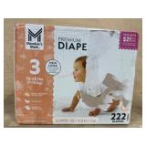 Size 3 Premium Diapers, 222 Count