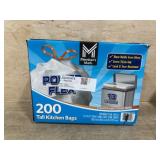 200 Tall Kitchen Drawstring Trash Bags