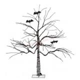 Pre-Lit 5 Ft Spooky Tree with Bats