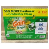 Gain Flings! Laundry Detergent Pacs, 4 Bags