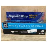 Heavy Duty Foil and Plastic Spoons Combo