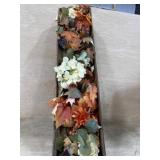 Fall Harvest Garland With Floral Accents