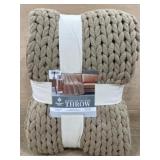 Oversized Chunky Knit Throw, 60 x 70 Inches
