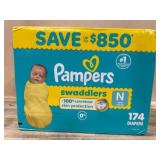 Pampers Swaddlers Newborn Diapers 174-Count