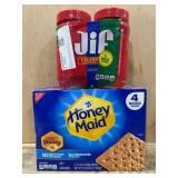 Jif Creamy Peanut Butter and Honey Maid Crackers