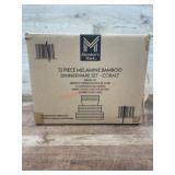 12-Piece Melamine Bamboo Dinnerware Set