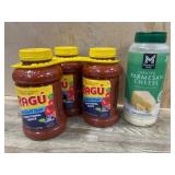 Pasta Sauce and Grated Parmesan Cheese Lot