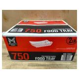 Polycoated Paper Food Trays, 750 Count