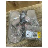 Taupe Ladies Slide Sandals, Size 8