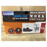 Skechers Slip-Resistant Black Work Shoes