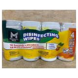 4-Pack Disinfecting Wipes 312 Total Wipes
