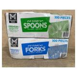 Clear Plastic Forks and Spoons ï¿½ 600 Pieces