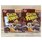 Post Cocoa Pebbles Cereal, Two Boxes