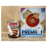 Premium Saltine Crackers and Chili Can
