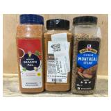 Seasonings Including Morton and Grill Mates