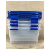 Stackable Clear Plastic Storage Bins