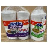 Hefty Supreme Plates Lot of 440 Total Pieces