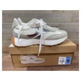 Size 9 White and Silver Athletic Sneakers