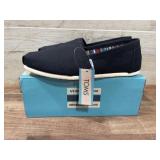 TOMS Black Canvas Alpargata Shoes, Size 8.5