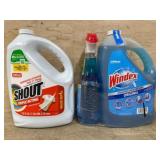 Cleaning Supplies Lot with Shout and Windex