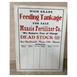 Muncie Fertilizer Co. Feeding Tanage sign