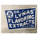 Dr. Lynas Flavoring extracts cardboard sign