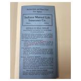 Indiana mutual Life insurance rate card