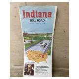 1975 printed Indiana toll road map