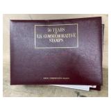 Red 50 years US Commemorative stamps album