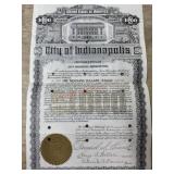 1911 City of Indianapolis City Hospital Bond