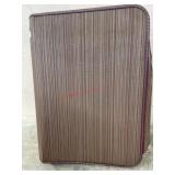 Brown binder with United States zip blocks of