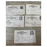 5- 1800,s postal cards