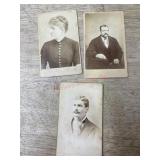 3 Old photograph business cards