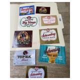 8- Old Beer labels  Top Hat ,Schoeling, Valley