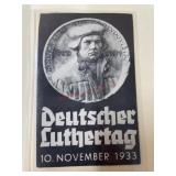 1933 Deutscher Luthertag postcard and ribbon