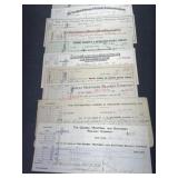 10- early 1900,s Railroad companies bill heads