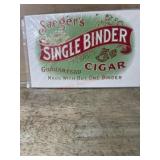 Saegers Single Binder cigar advertisement