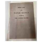 Price list of paper money issued in United States