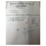 1955 Dille McQuire lawn mower repair receipt