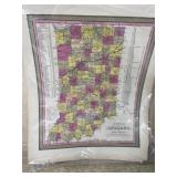 Antique map of Indiana  likely mid 19th. century