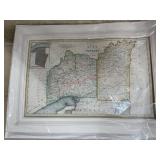 Old map of Indiana and Ohio