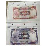 Bank of Uganda One thousand and five thousand