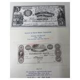 Reprinted paper money from 1815 money collectors